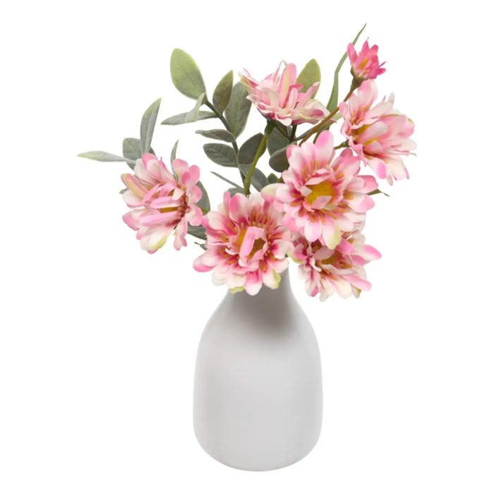 Composition Florale Artificielle Bina H19 cm avec Pot en Grès