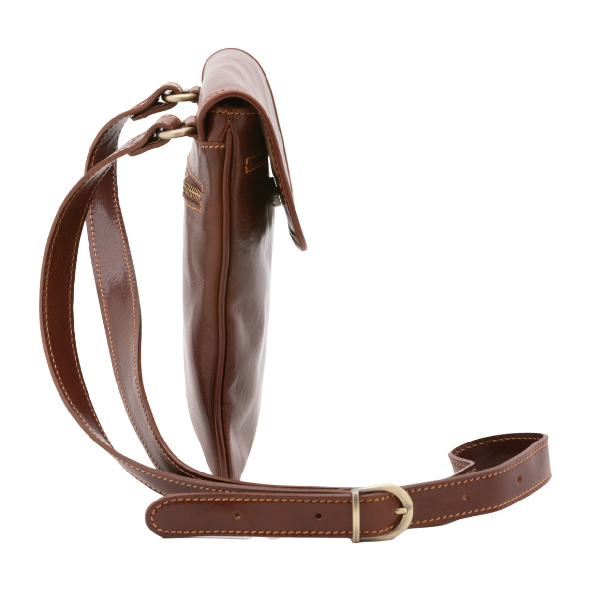 Borsa a tracolla  da uomo In Vera pelle Made in Italy 25x23x4 cm