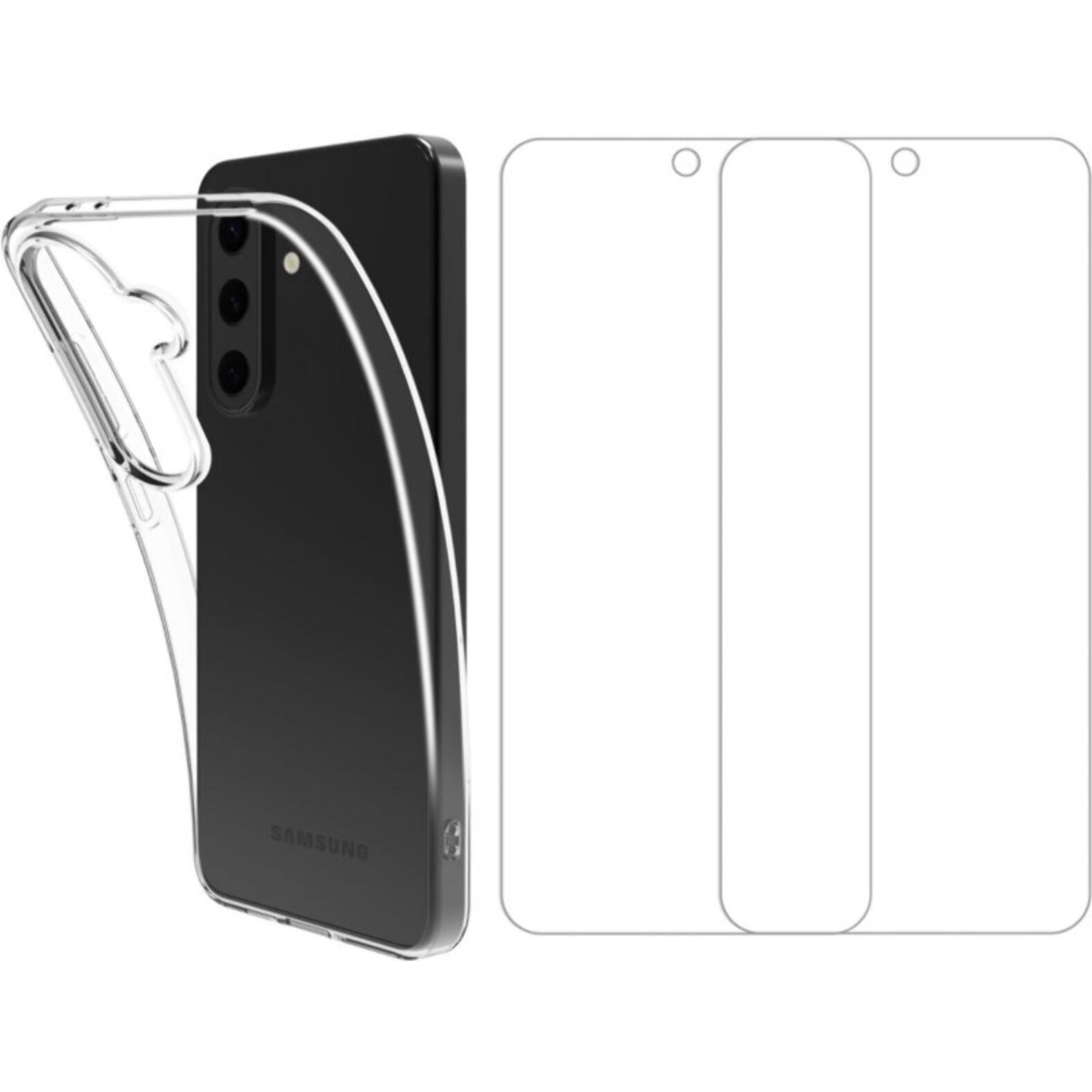 Pack ESSENTIELB Samsung A36 A56  coque + verre trempé