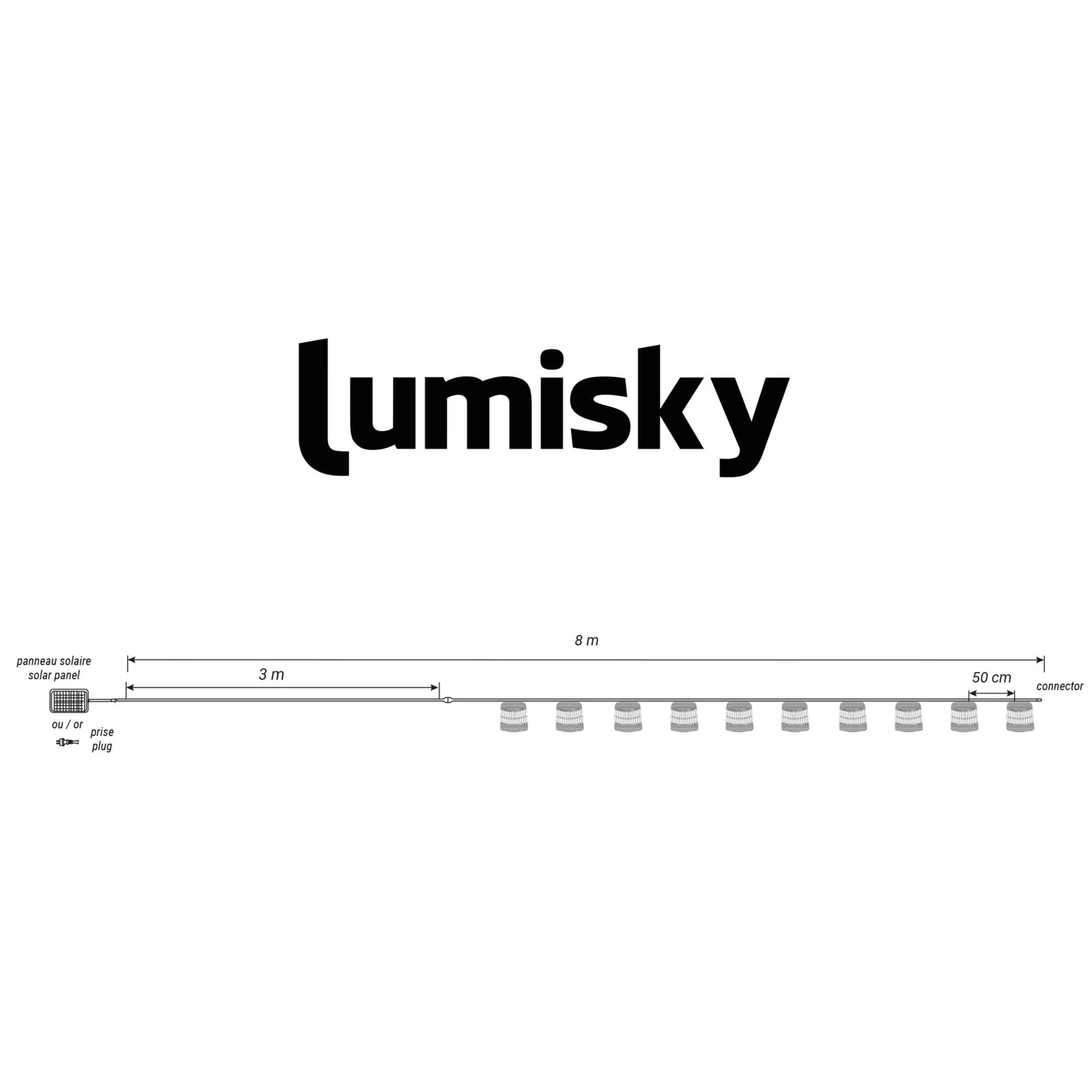 Guirlande solaire SAMOA 10 LED 8M