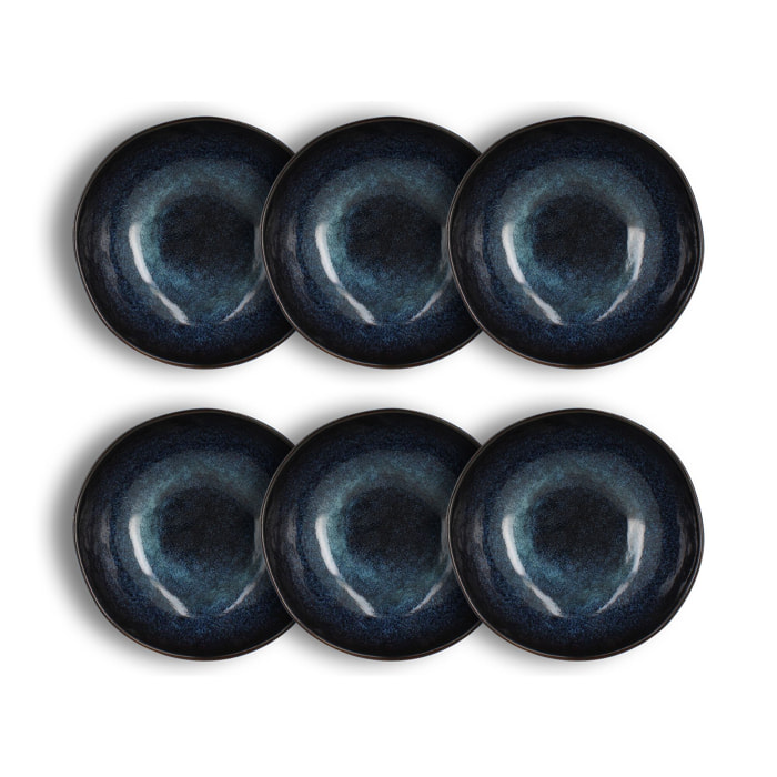 Lot de 6 coupelles en grès bleu 17,5cm COSTA