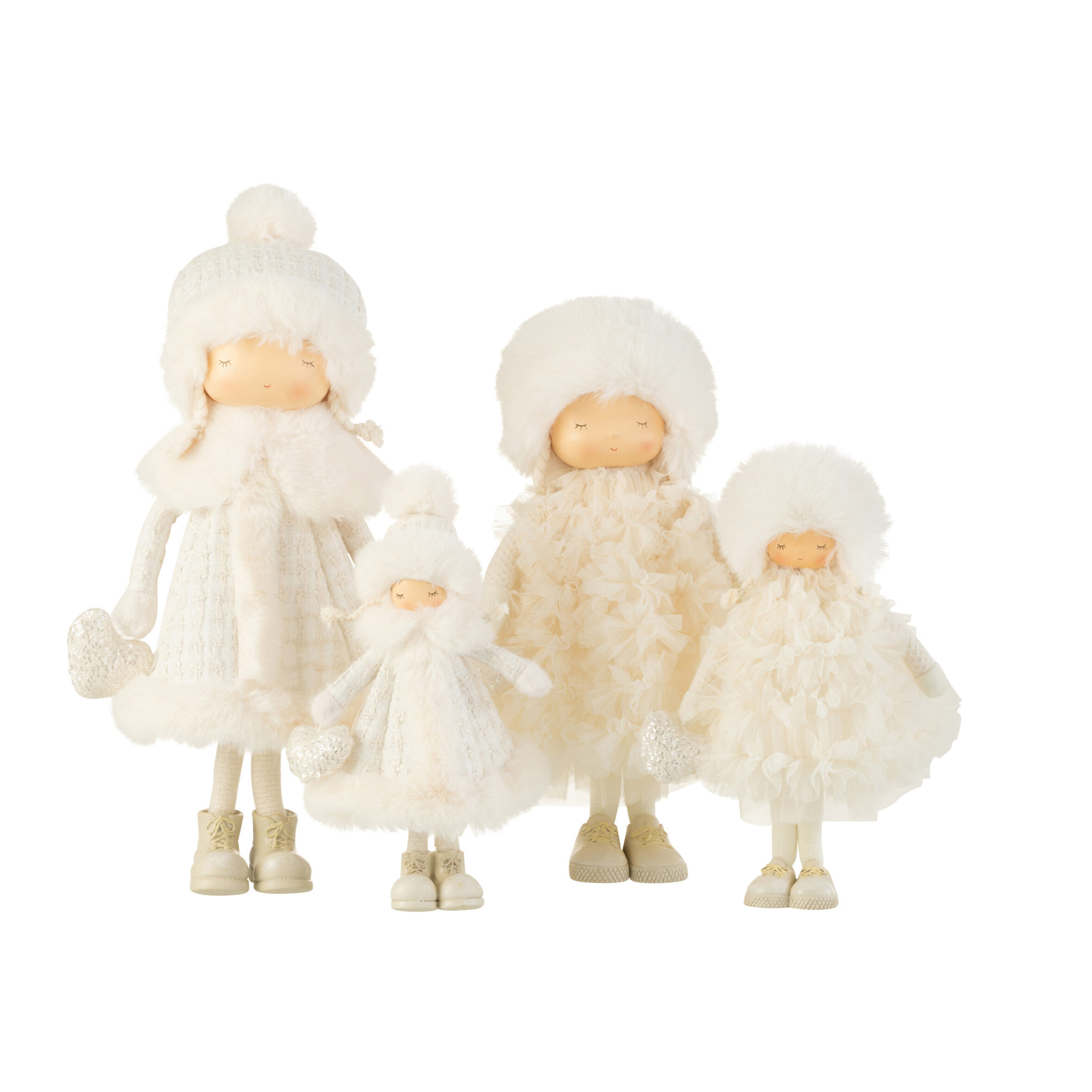 J-Line figurine Fille Debout - textile - blanc - large - 2x