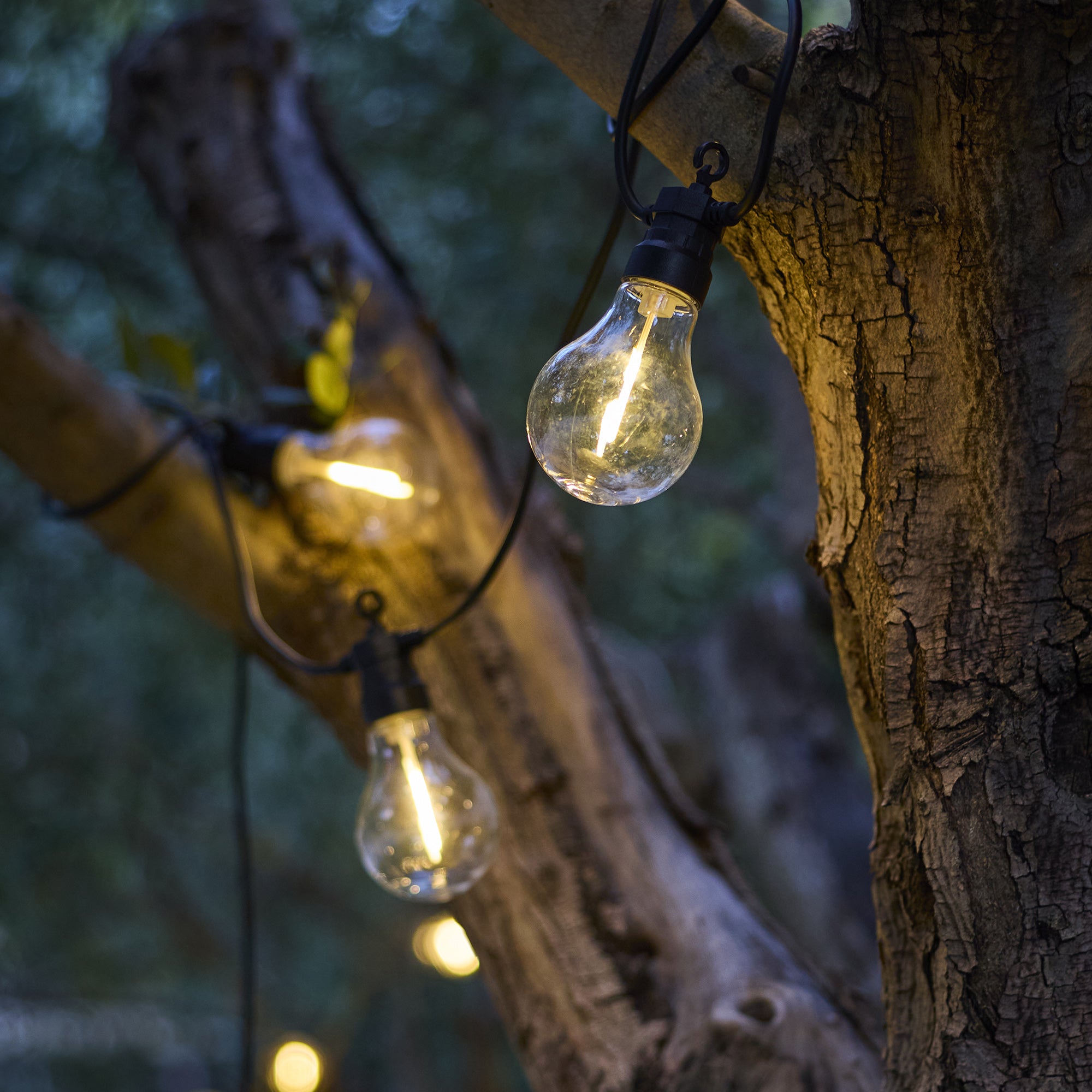 Guirlande solaire PARTY CLEAR HYBRID 10 ampoules 7.5M