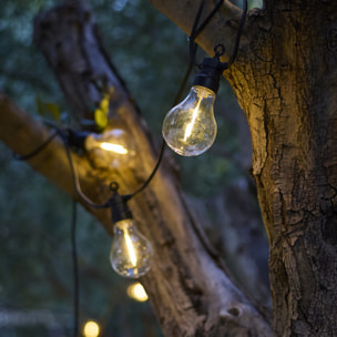 Guirlande solaire PARTY CLEAR HYBRID 10 ampoules 7.5M