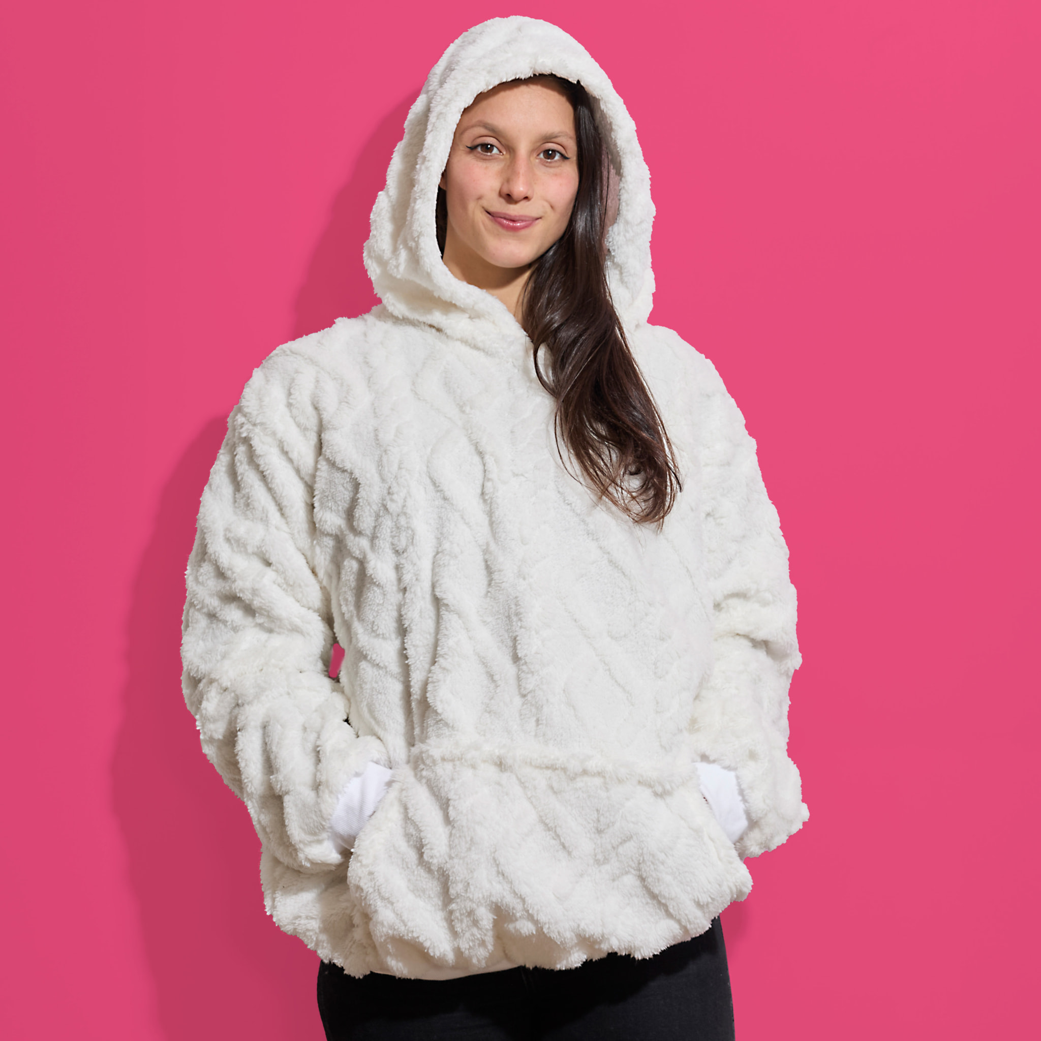 Sweat A Capuche Hoodie Flemme De Ouf Blanc