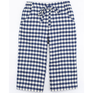 PANTALÓN TWILL CUADRO VICHY AZUL