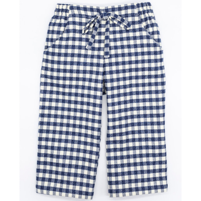PANTALÓN TWILL CUADRO VICHY AZUL