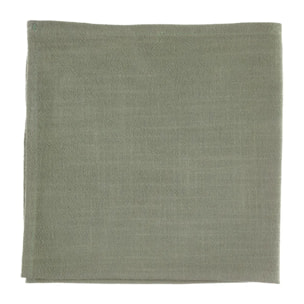 Serviette de table - 6 pièces - Lin et coton vert de gris