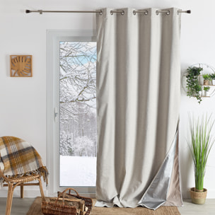 Rideau thermique et occultant  hiver - été - Lin