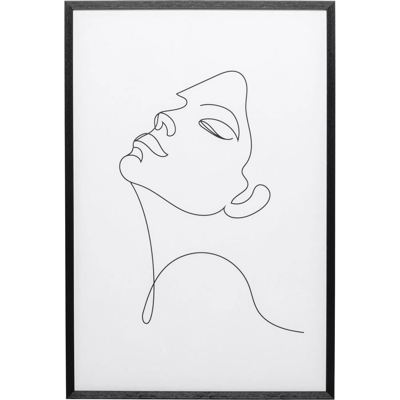 Tableau femme noir et blanc 63x93cm Kare Design