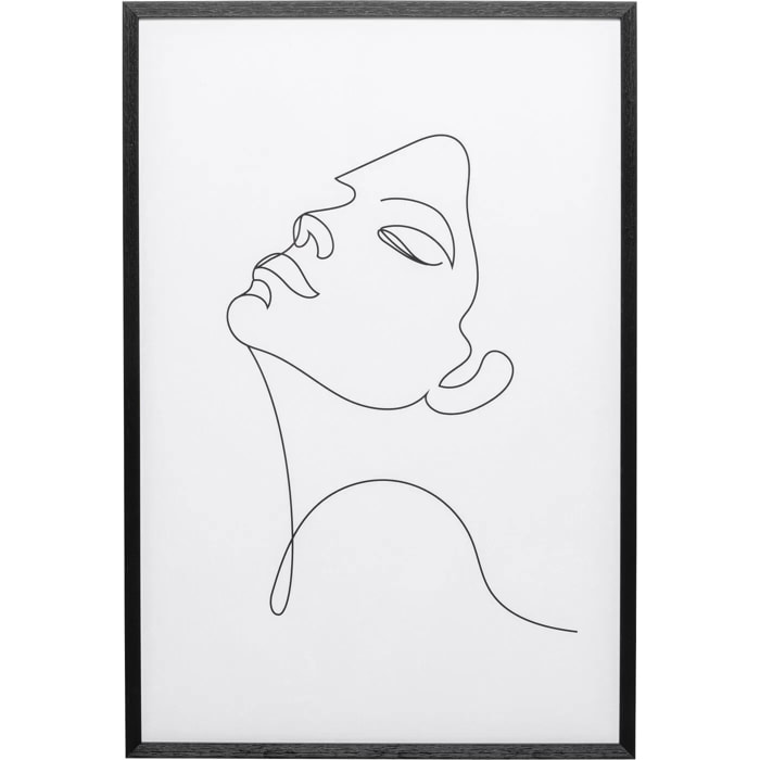 Tableau femme noir et blanc 63x93cm Kare Design