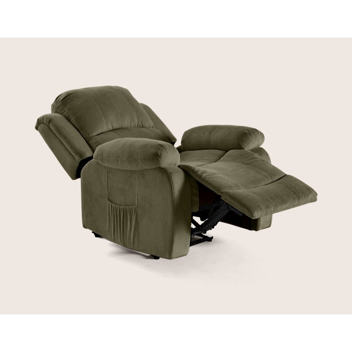 Armand - fauteuil relax électrique en velours côtelé - Vert