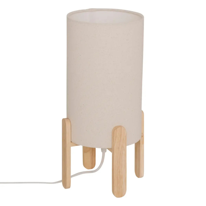 Lampe à poser champignon secteur Rafa beige H37cm