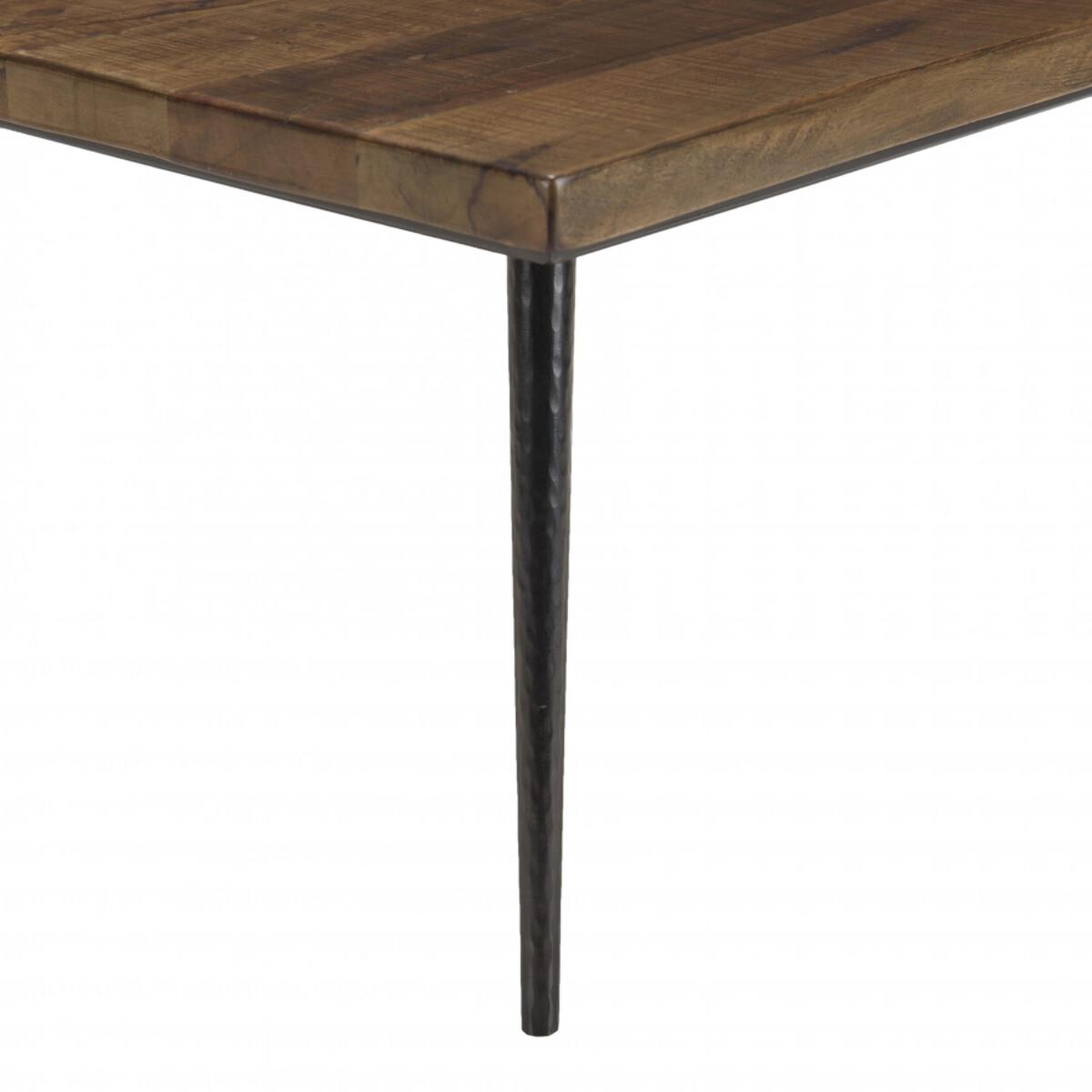 KIARA - Table basse rect. 135x70cm bois recyclé pieds métal