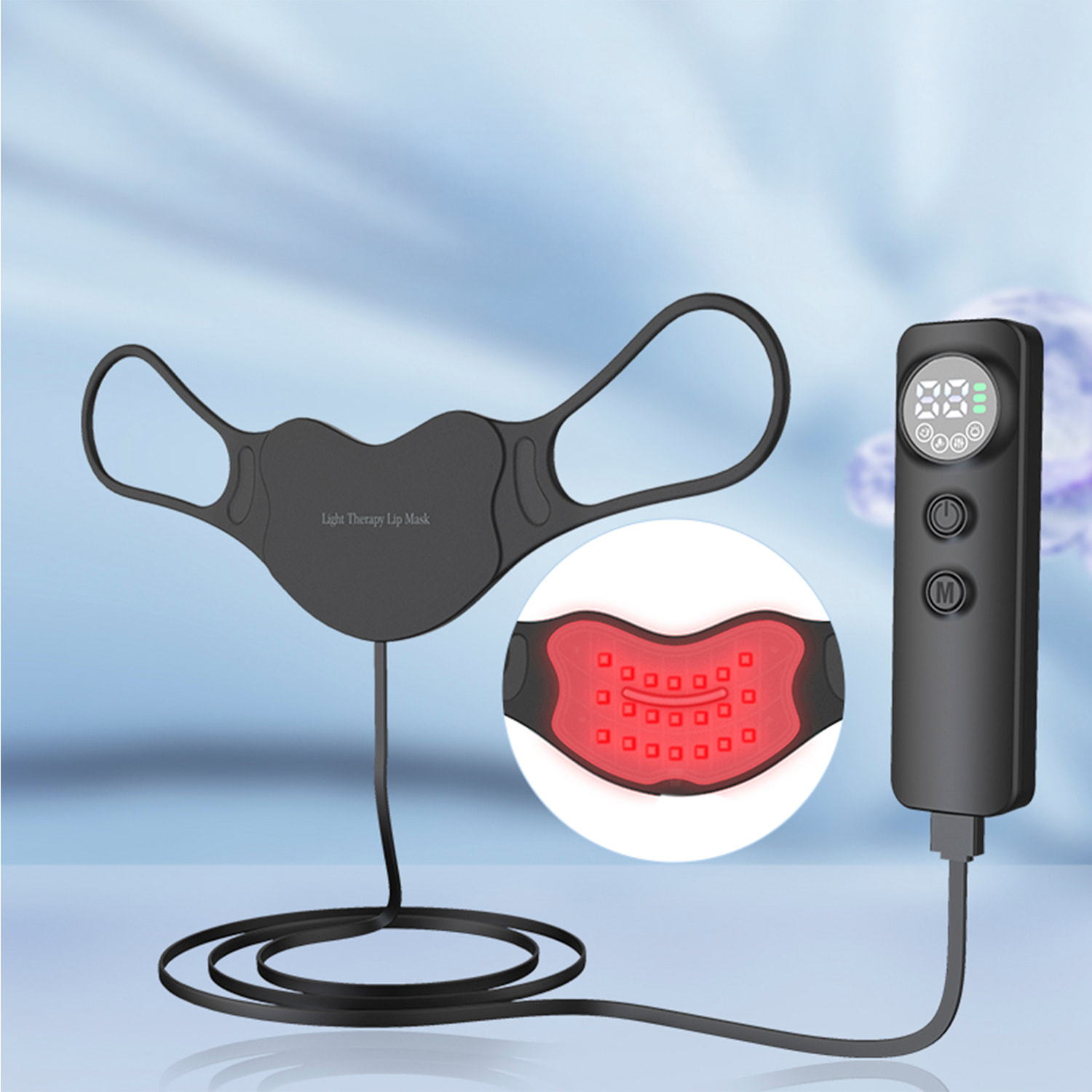 Maschera labiale di trattamento con luce LED con 4 colori.