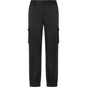 PHILIPP PLEIN Satin Cargo Fit Drawstring Trousers