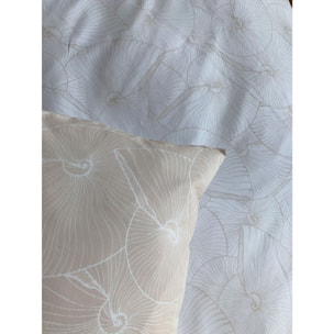 Parure Housse De Couette 3pcs 100% coton Lyocell 57fils Plage Revers.