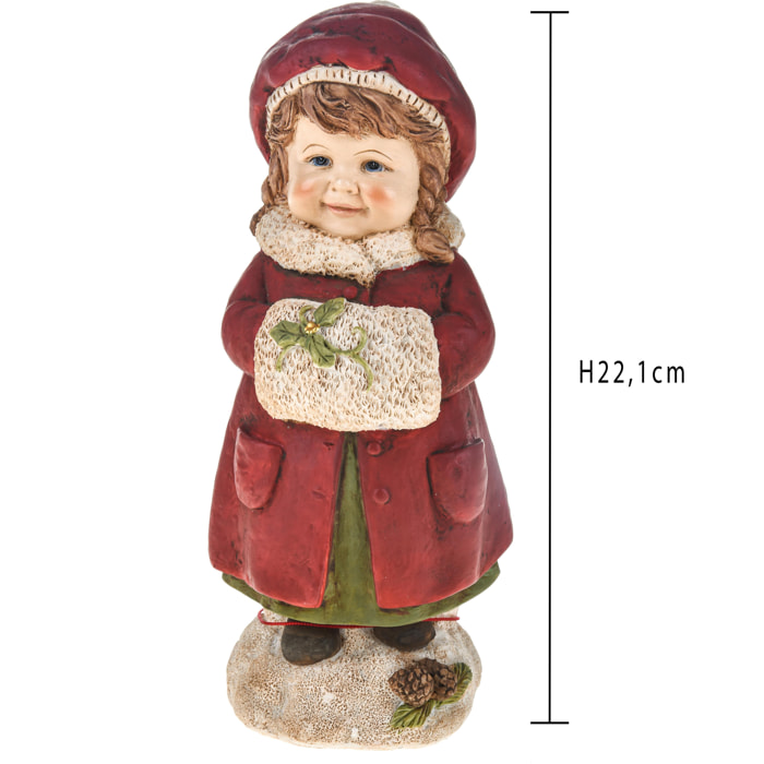 Bambina con scaldamani - Pezzi 2 - ROSSO - Bianchi Dino SpA