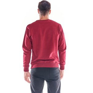 Sudadera básica de hombre con cuello redondo y logo grande