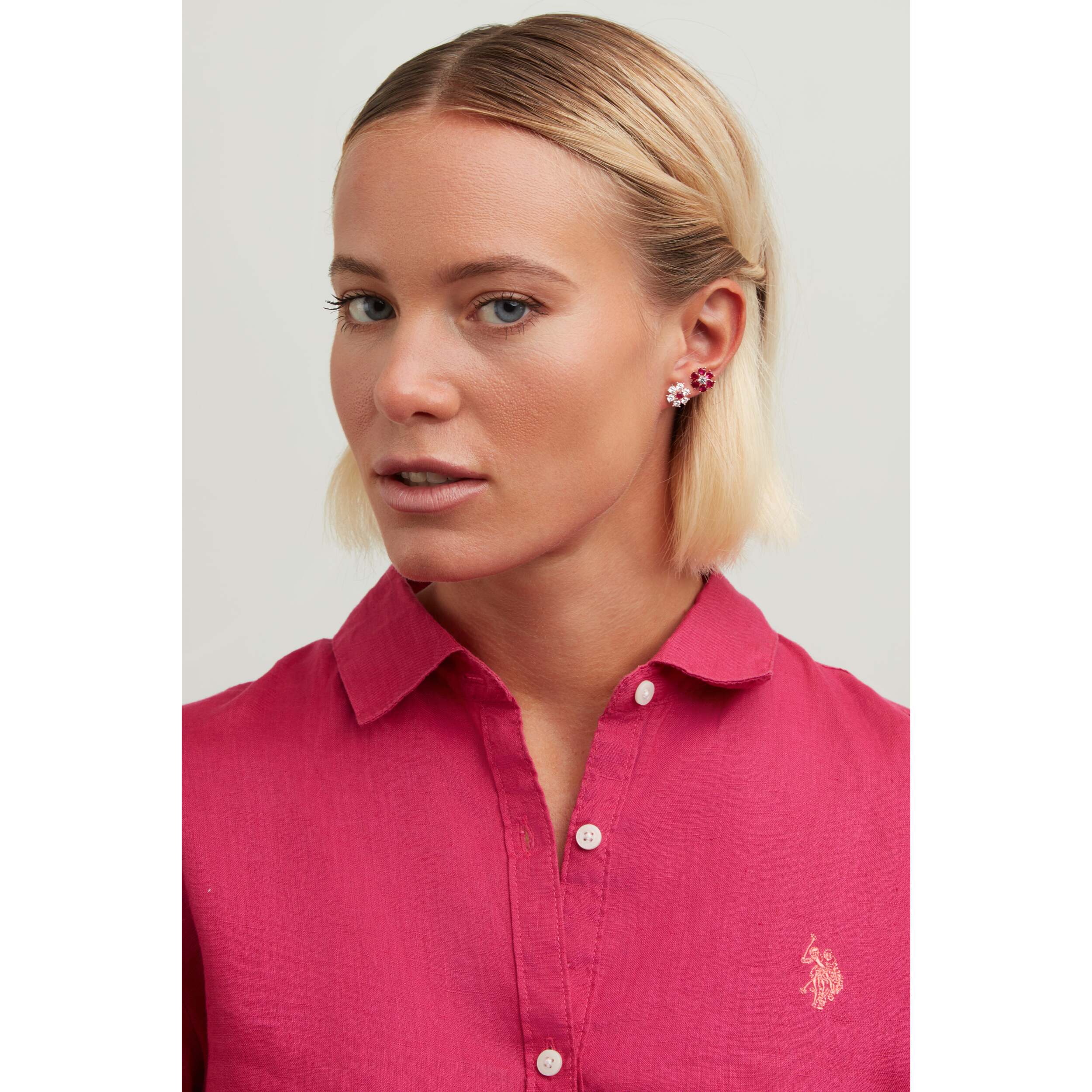 Orecchini U.S. Polo Assn. In metallo placcato oro rosa