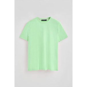 Maglietta menta basic a girocollo e ricamo Rigby Best