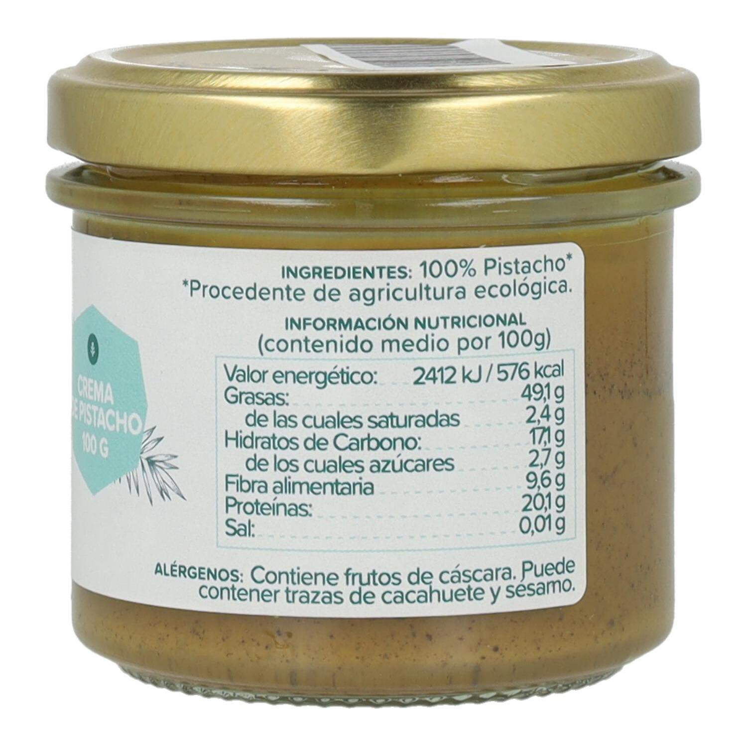 PLANETA HUERTO | Crema de Pistacho 100% ECO 100g Natural, Rica en Proteínas Vegetales - Crema de Pistacho Fibra, Ácido Fólico y Grasas Saludables | Antioxidante y Reductor del Colesterol