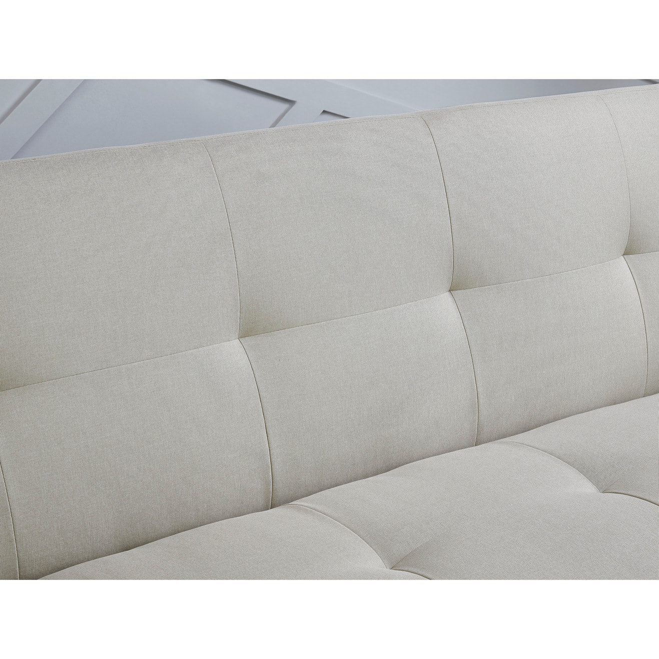 Canapé scandinave convertible 3 places en tissu beige VANSO