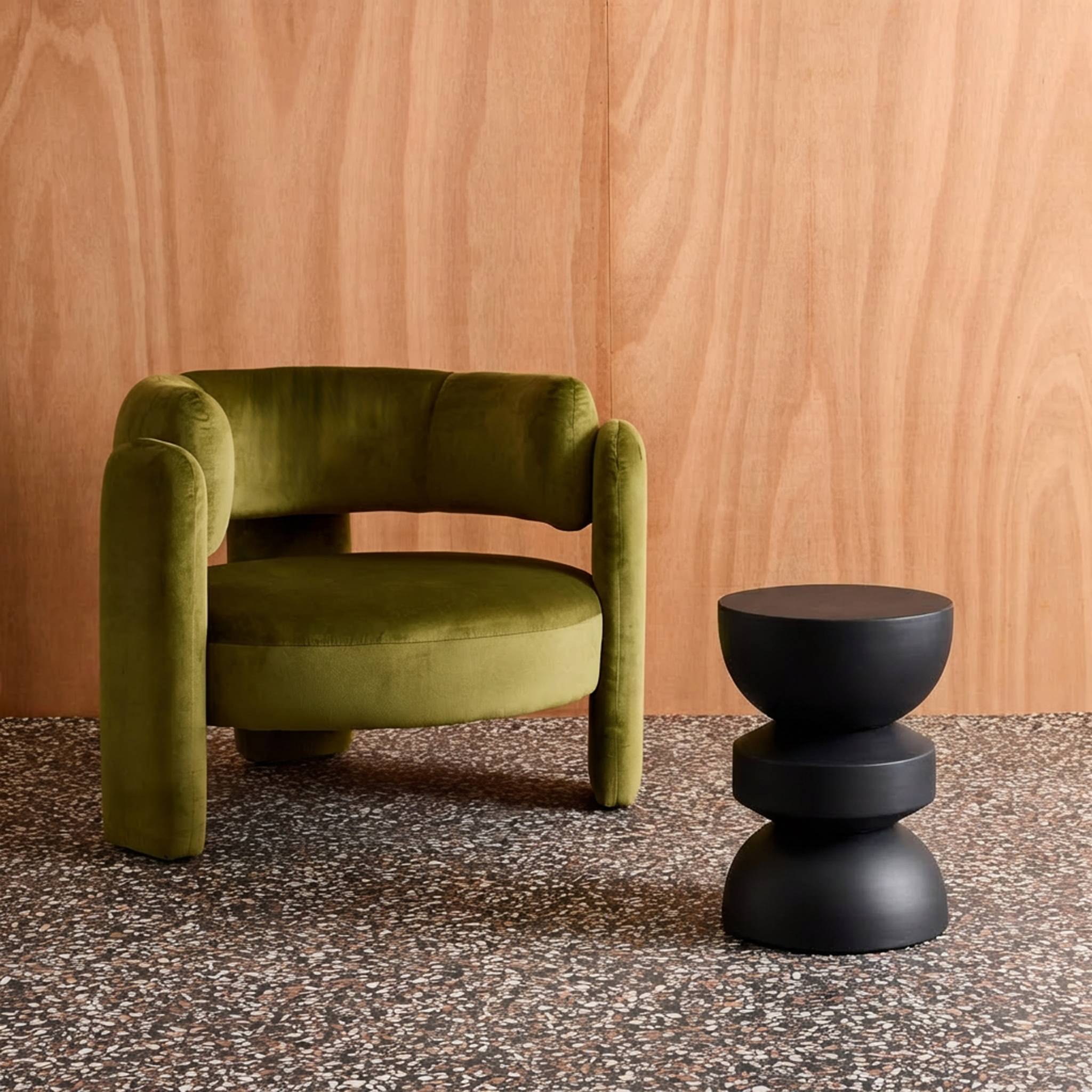 Table d'appoint, bout de canapé, table de chevet métal Ø32 x H43,5cm ASSA