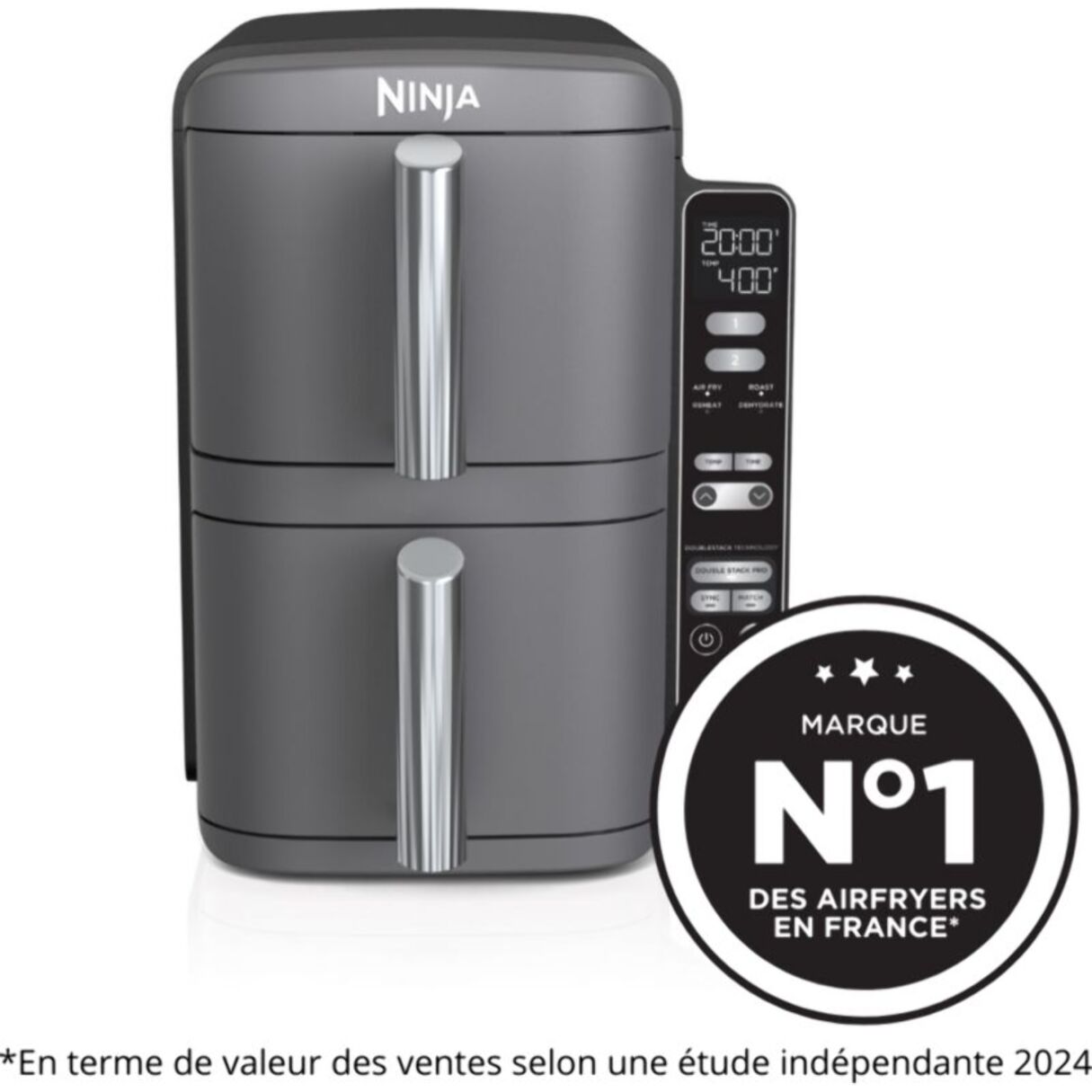 Friteuse sans huile NINJA Double Stack XL 9,5l  SL451EU