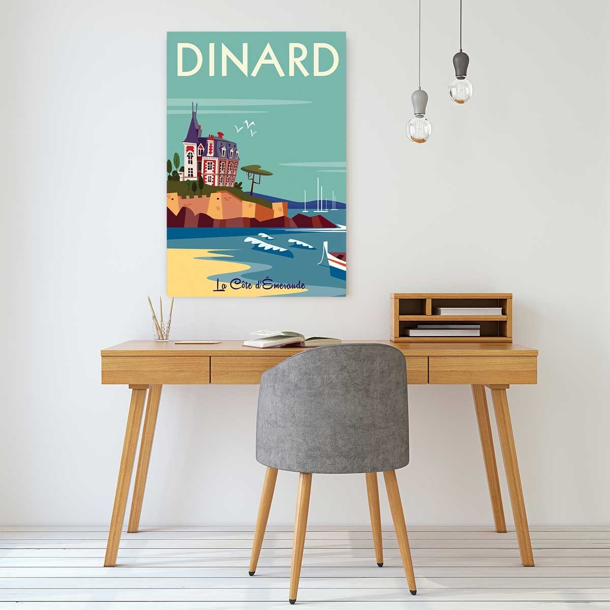 Tableau voyage à dinard Toile imprimée