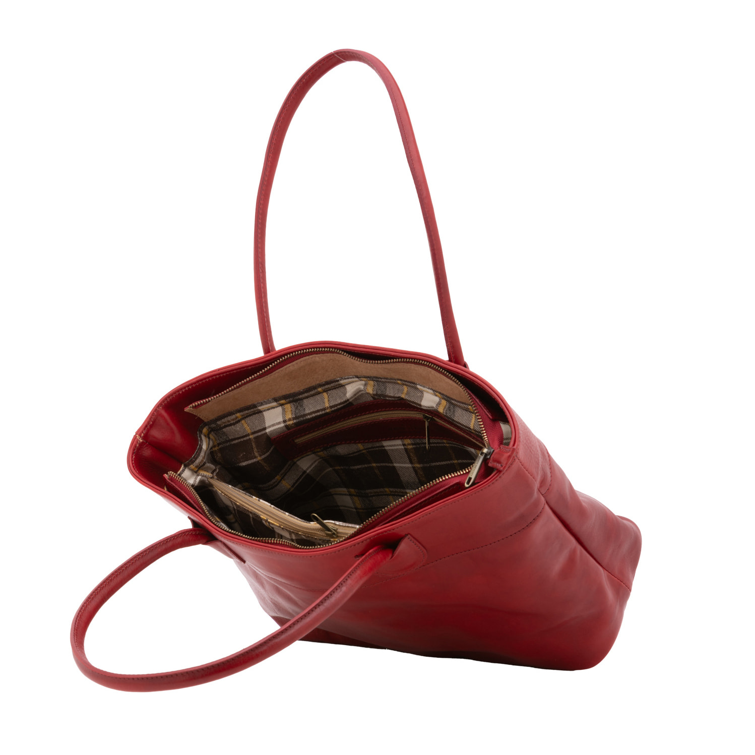 Borsa a tracolla  da uomo In Vera pelle Made in Italy 40x27x14 cm