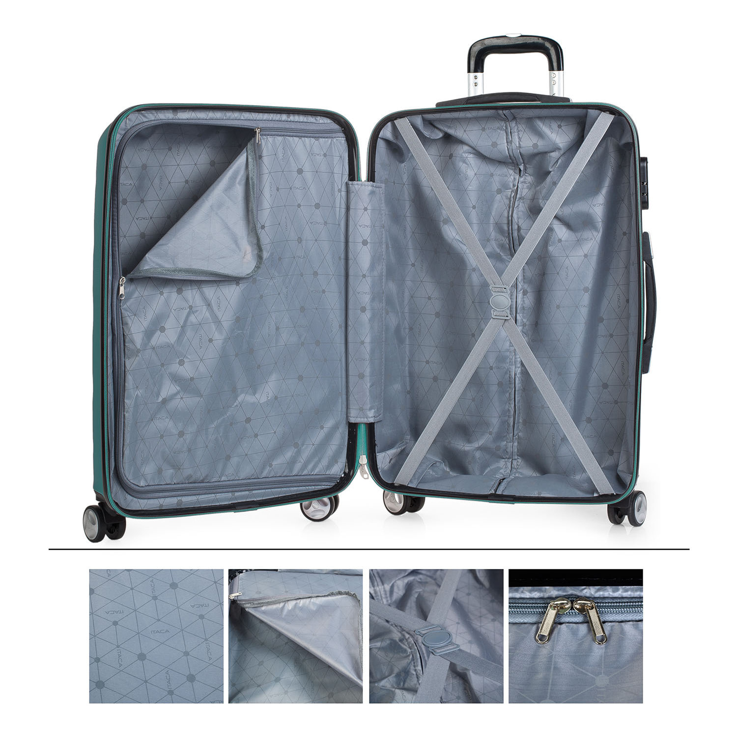 Maleta Itaca Elba Set De 3 Unidades Aguamarina