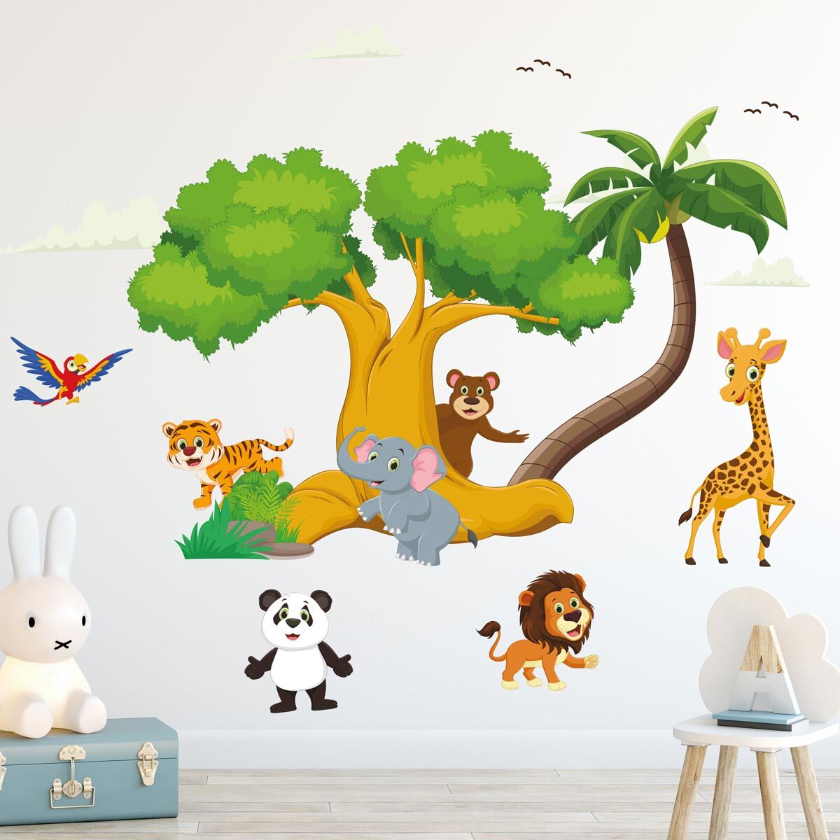 Stickers muraux | Sticker Mural Autocollant - ANIMAUX SOUS LES ARBRES - Stickers adhésifs