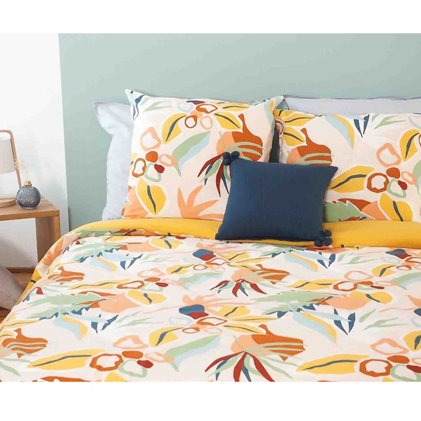 Parure Housse De Couette 3pcs 100% Coton 57 Fils Lucia