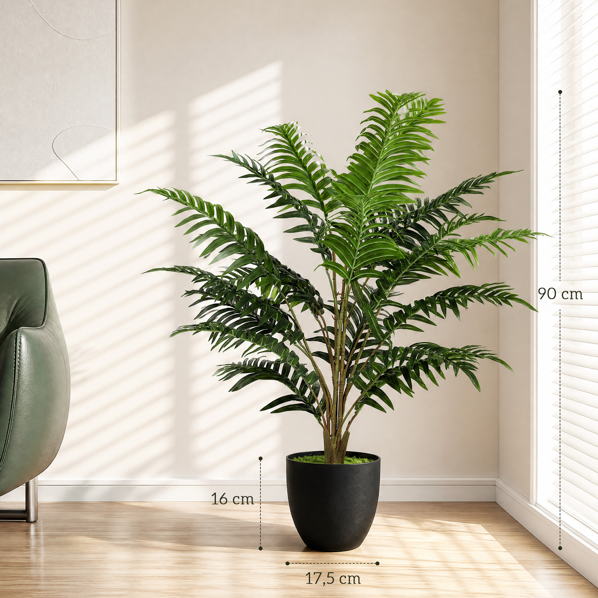 Plante artificielle fougère en pot H.90 cm