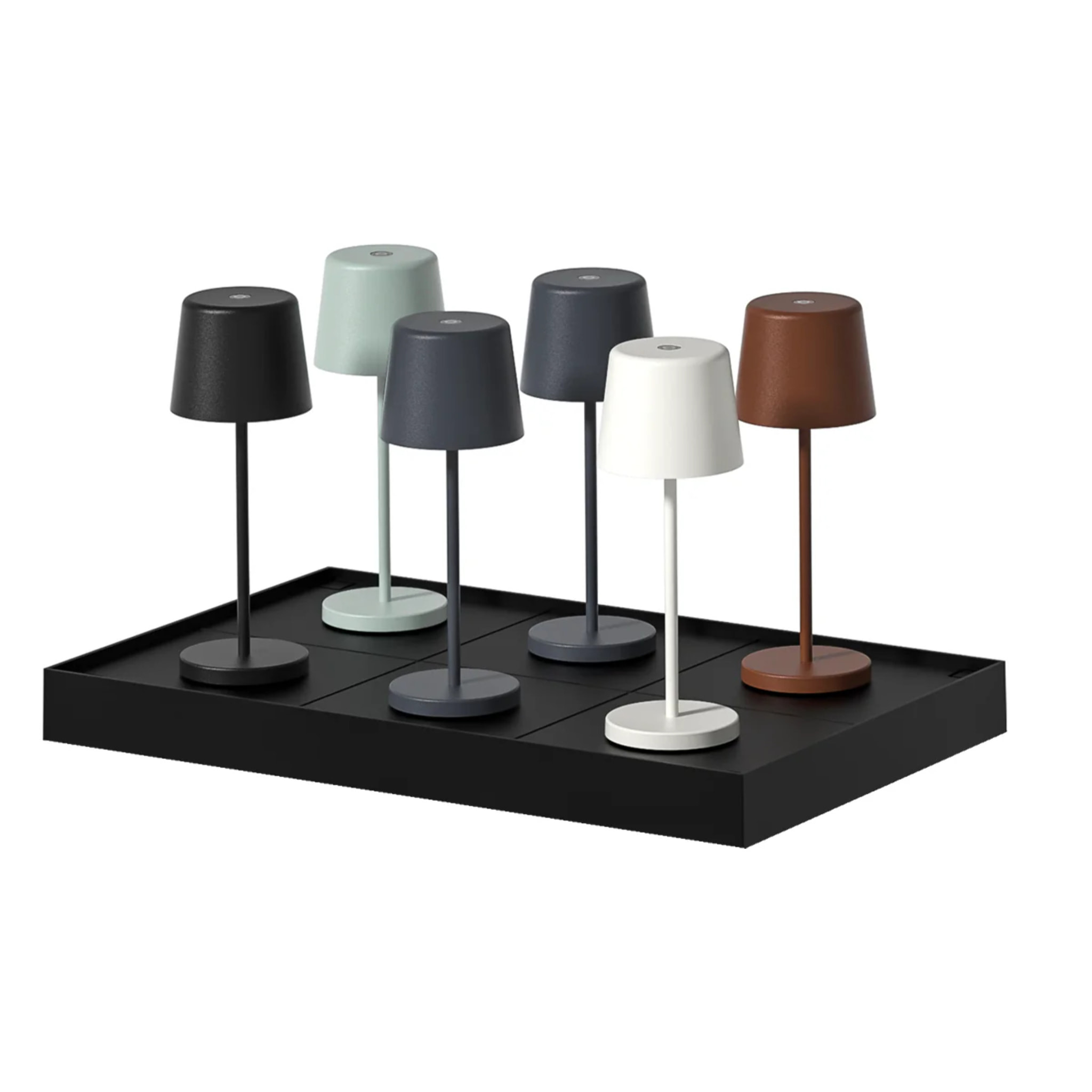 Base de chargement induction KELLY PLATE pour 6 lampes KELLY, SOPHIA, RUBY