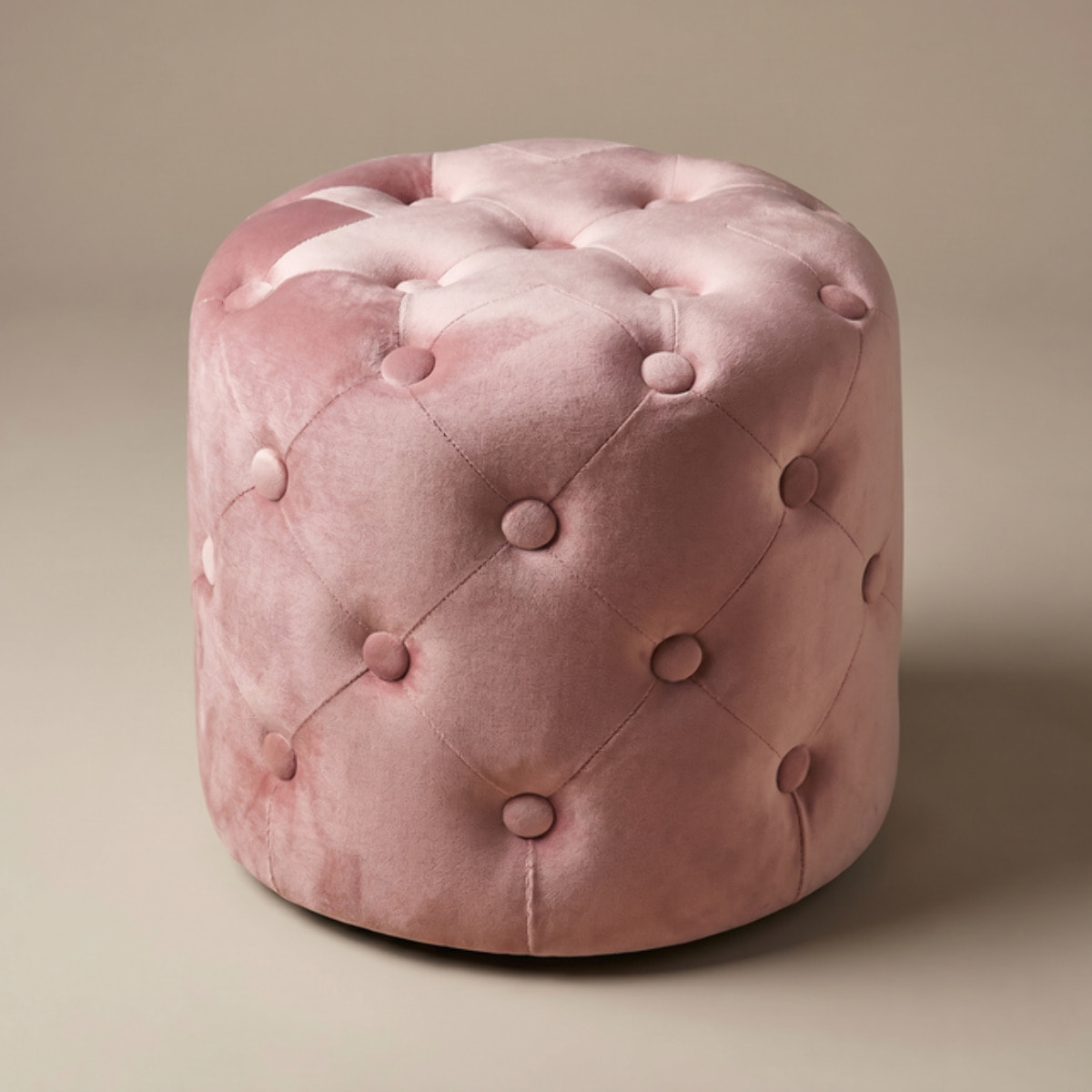 Pouf Poggiapiedi in Velluto Capitonné, Pouf Contenitore Design Moderno, Seduta Imbottita Multiuso per Soggiorno Camera da Letto Living, Complemento d’Arredo Elegante Stile Contemporaneo