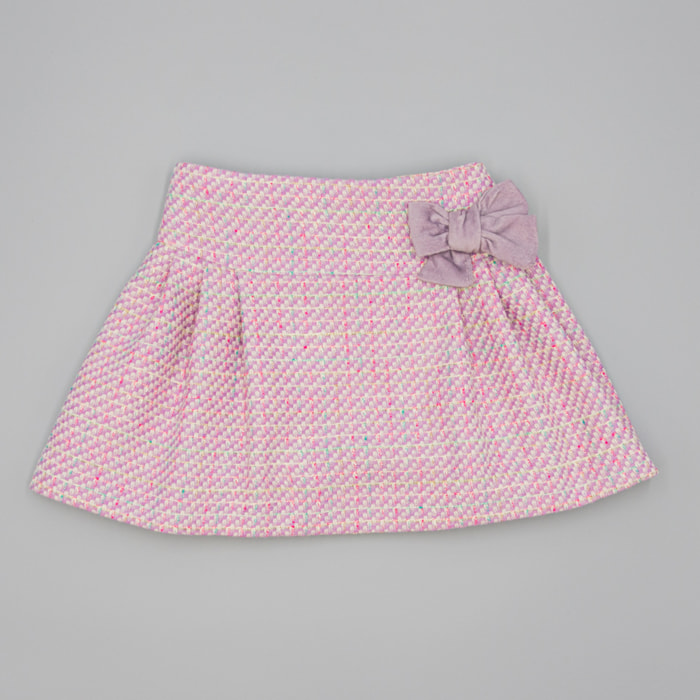 Falda Lila De Tejido Estructurado