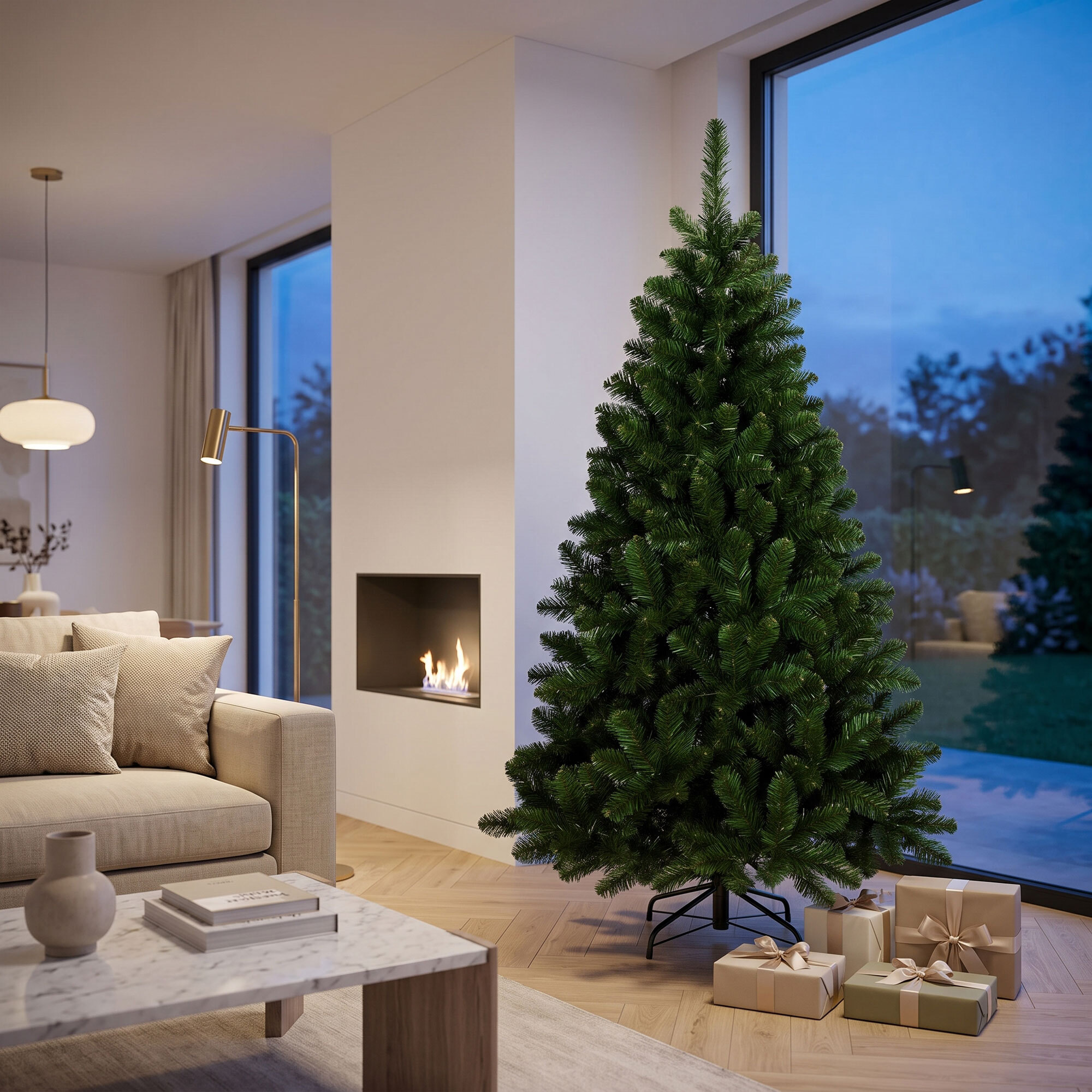 Borea - Albero di Natale Tradizionale in PVC Ø109x180H cm 601 Punte