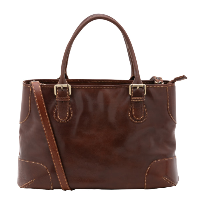 Borsa a tracolla  da donna In Vera pelle Made in Italy 28x43x16 cm