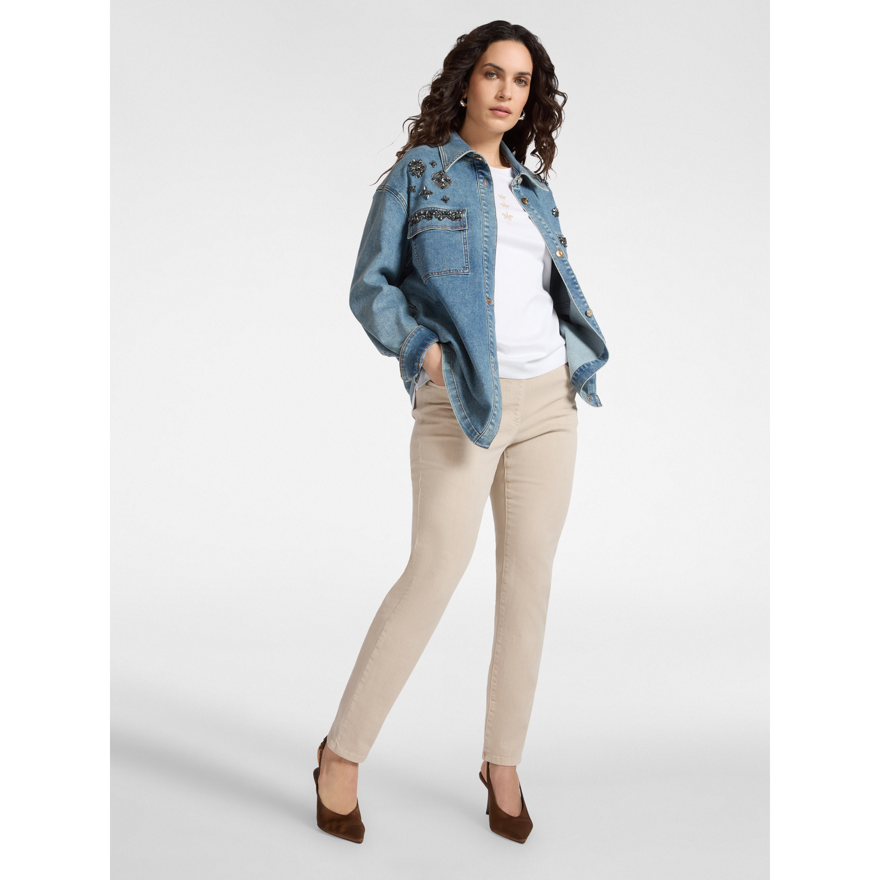 Elena Mirò - Jeggings in bull stretch - Beige