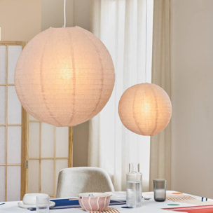 Lanterne boule Jordy D.57cm en lin blanc
