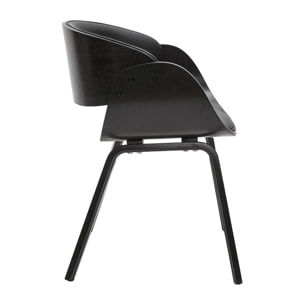 Chaise design noire BENT