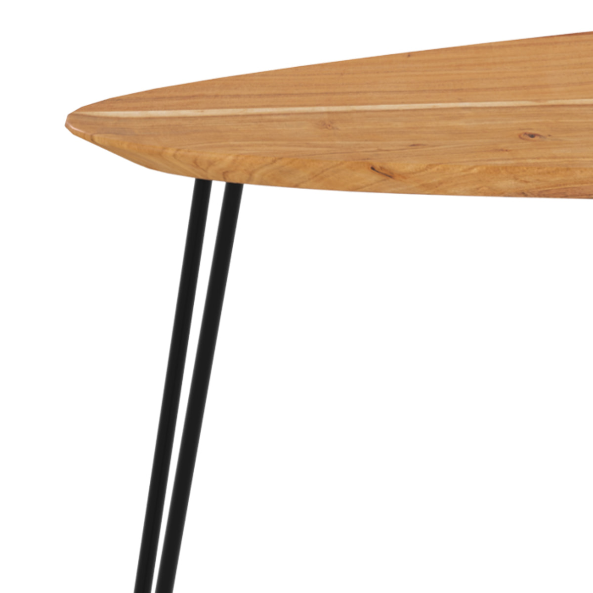 Table basse d'acacia ovale gigogne en bois (lot de 2) - Kiwi