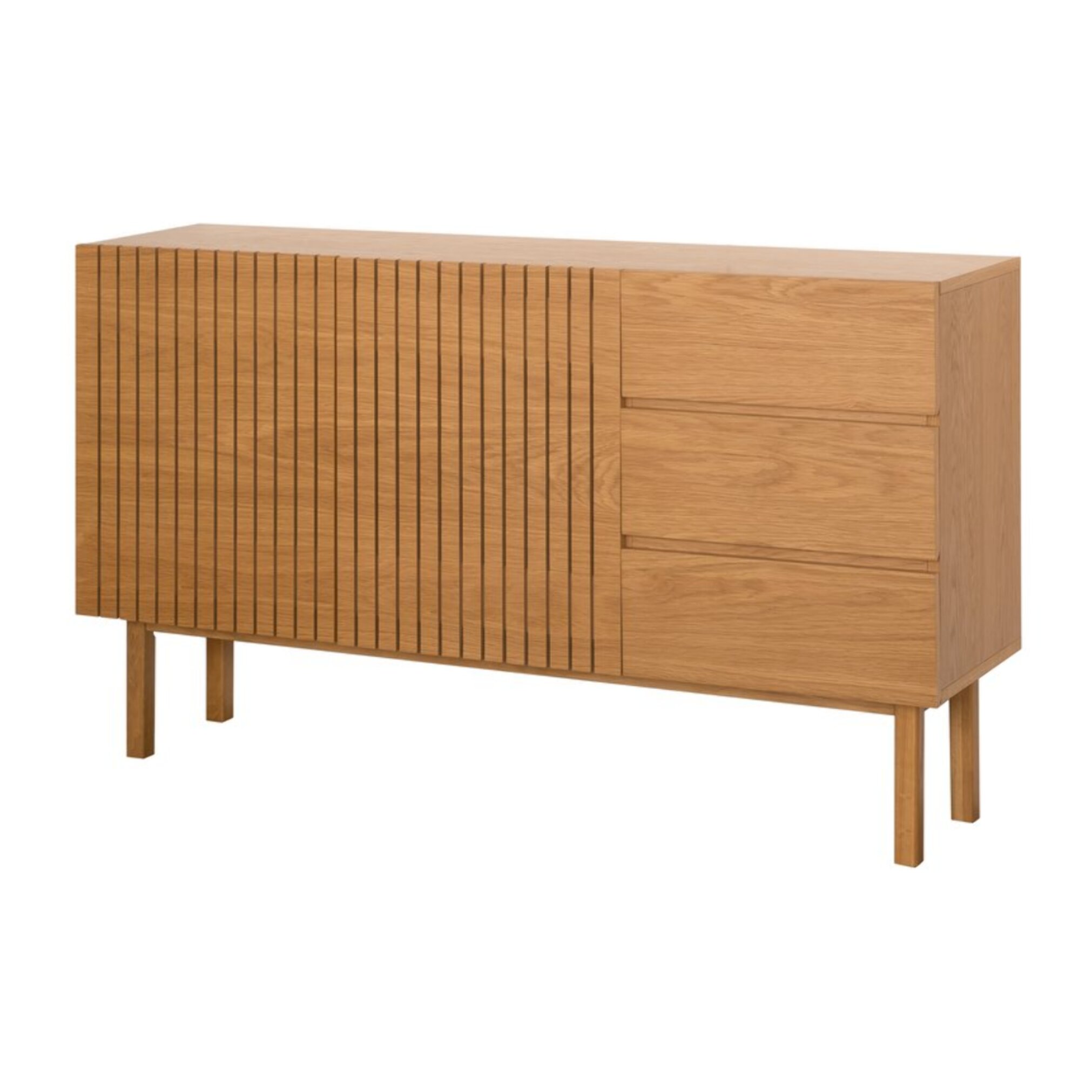 Buffet Haiku -tableau en tôle naturelle-couleur chêne naturel 150 x 85 x 40 cm