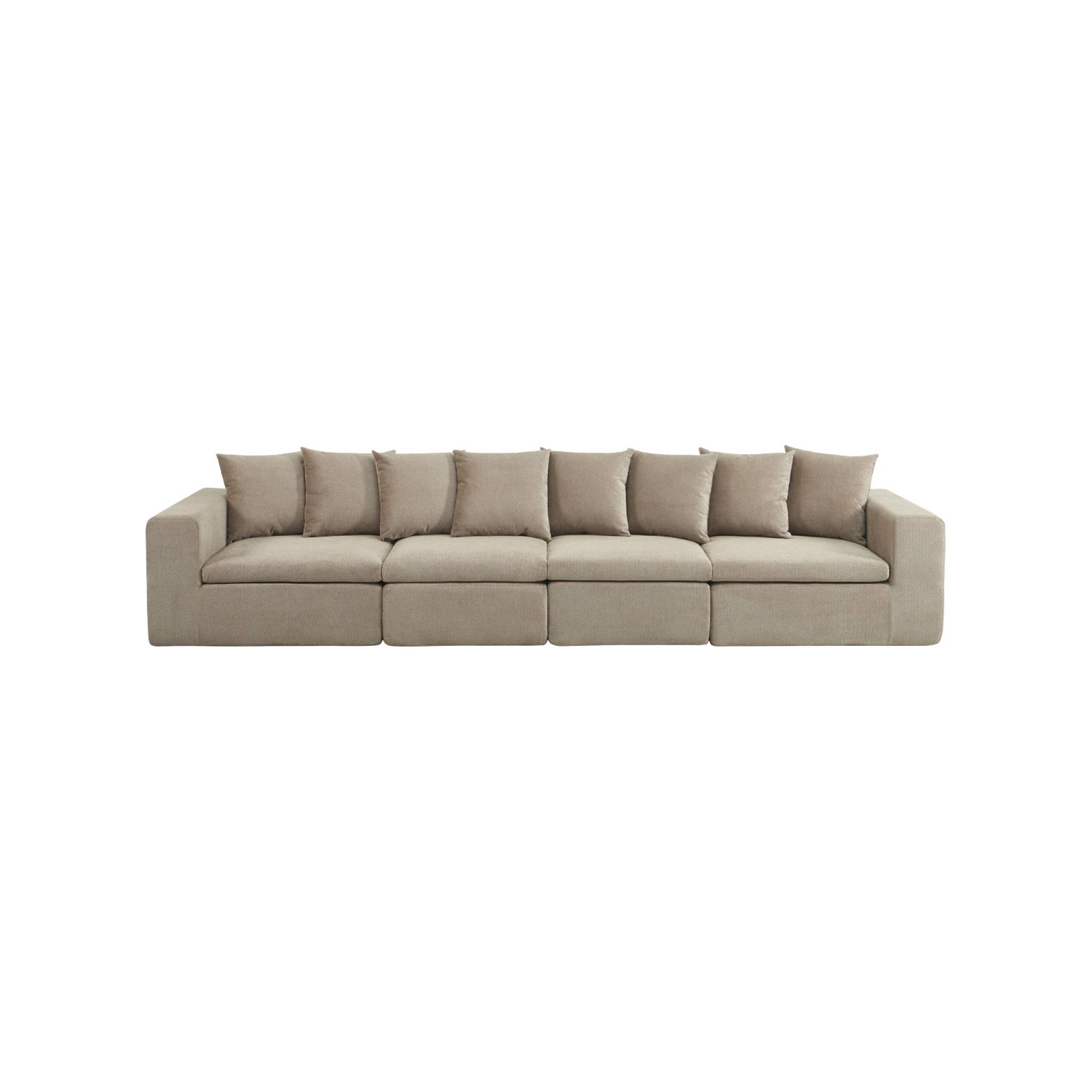 Canapé modulable tissu chenille 5 places MOVI