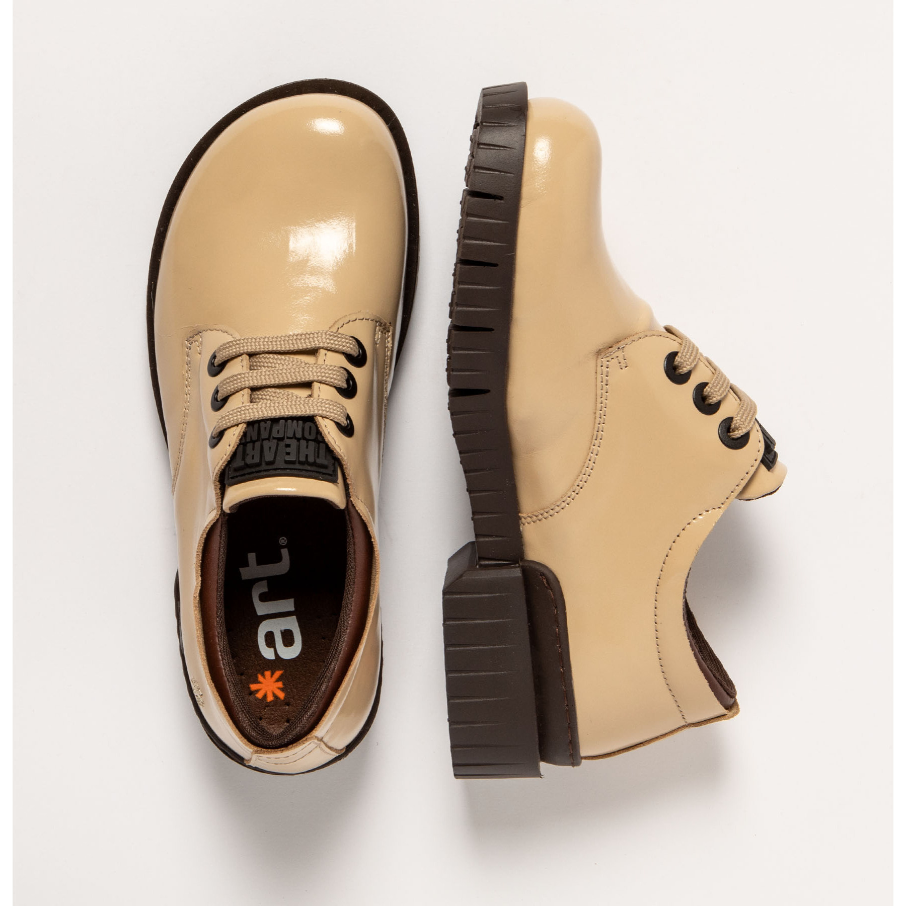 Botines con tacón 1835 NAPPA SHINNY CHAMPAGNE /OXFORD color Champagne