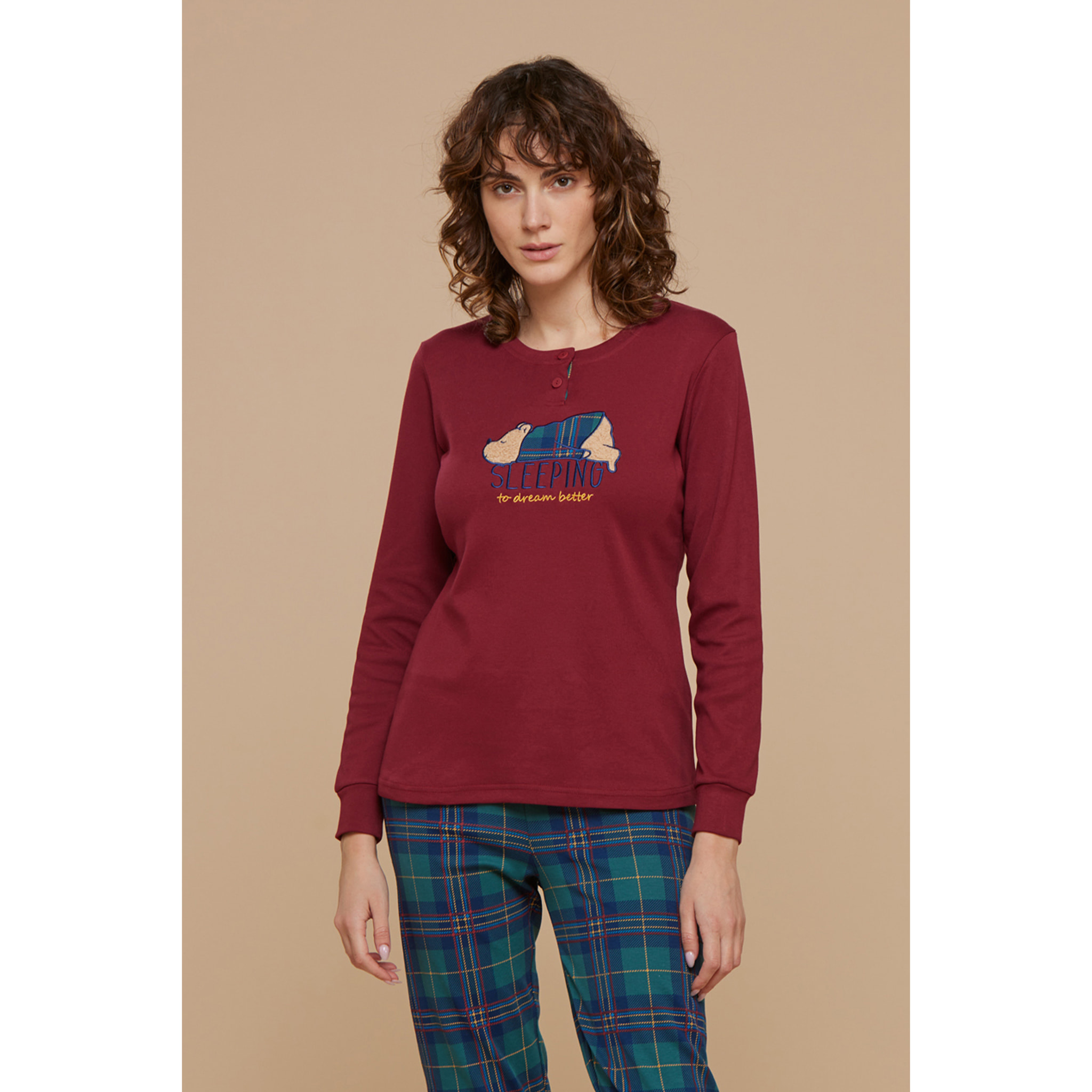 Pigiama donna caldo cotone sleepy Noidinotte