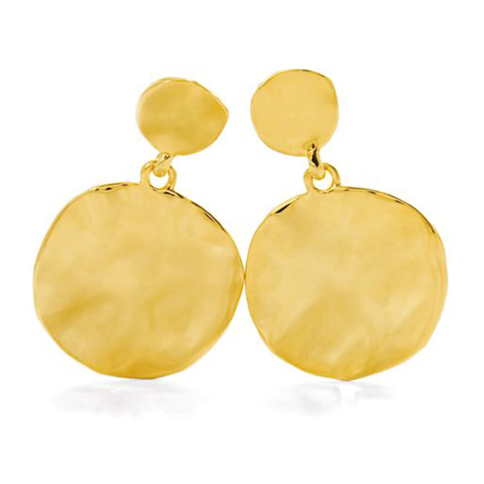 Pendientes acabados en oro amarillo de 18K