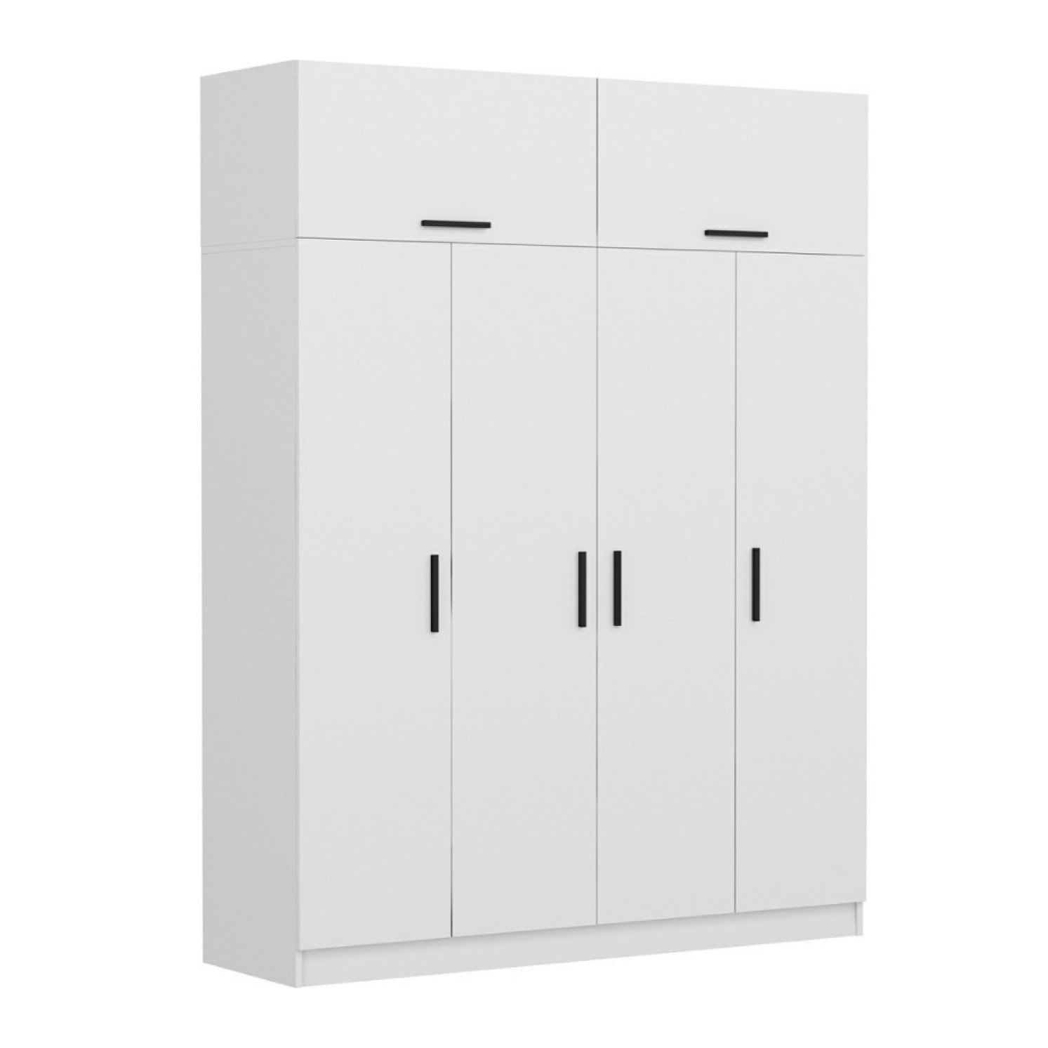 DIAGO - Dressing avec étagères et penderie 15 espaces de stockage blanc